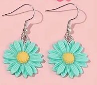 Children's Cute Candy Color Small Daisy Flower Earrings