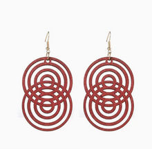 Load image into Gallery viewer, Hollow Spiral Pattern Dangle Earrings
