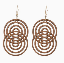 Load image into Gallery viewer, Hollow Spiral Pattern Dangle Earrings