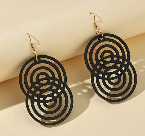 Hollow Spiral Pattern Dangle Earrings