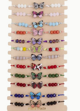 Load image into Gallery viewer, Multi-color Hand-woven Butterfly Children&#39;s Bracelet