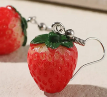 Load image into Gallery viewer, Strawberry Pattern Synthetic Resin Earrings