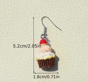 Y2K Strawberry Cake Design Dangle Earrings