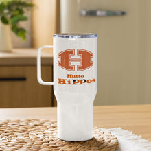 Load image into Gallery viewer, Hutto Hippos Travel mug with a handle