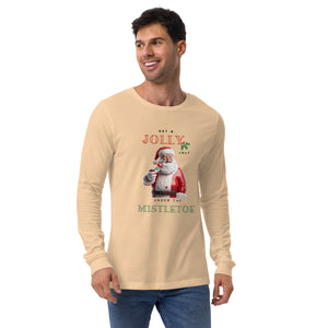 Get a Jolly Jolt Under the Mistletoe Long Sleeve Shirt