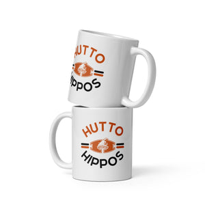 Hutto Hippos White glossy mug