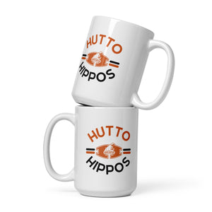 Hutto Hippos White glossy mug