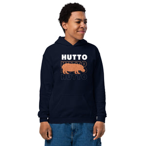 Outline Hutto Hippo Text Effect Youth hoodie