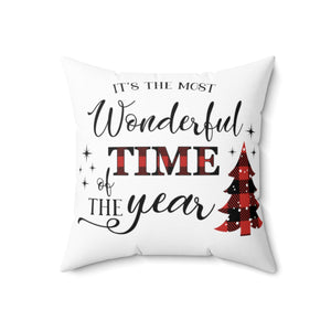 It's the Most Wonderful Time of the Year Spun Polyester Square Pillow