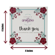 Load image into Gallery viewer, 4x4 Custom Thank you Business Cards.