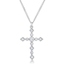 Load image into Gallery viewer, Dainty Art Deco Cross Pendant