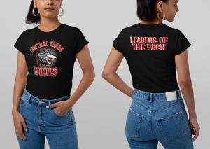Central Texas Wolves T-shirts - S / Black / Leader of the Pack (Red Wolf) - M / Black / Leader of the Pack (Red Wolf) - L / Black / Leader of the Pack (Red Wolf) - 2XL / Black / Leader of the Pack (Red Wolf) - XL / Black / Leader of the Pack (Red Wolf)