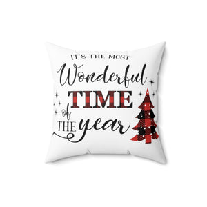 It's the Most Wonderful Time of the Year Spun Polyester Square Pillow