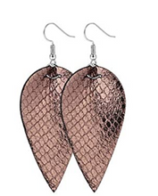 Load image into Gallery viewer, Fax Leather Leaf Earrings