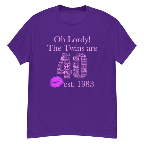 Oh Lord the Twins are 40 classic tee