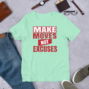 Make Moves Not Excuses - Heather Mint / S - Heather Mint / M - Heather Mint / L - Heather Mint / XL - Heather Mint / 2XL - Heather Mint / 3XL - Heather Mint / 4XL