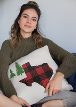 Load image into Gallery viewer, Christmas Pillow Covers &amp; Christmas Decorations, Throw Pillow Covers 18x18 Set of 4 with Red Buffalo Plaid Truck &amp; Farmhouse &amp; Deer Pattern, Soft Linen Fabric, Great Gift for Christmas