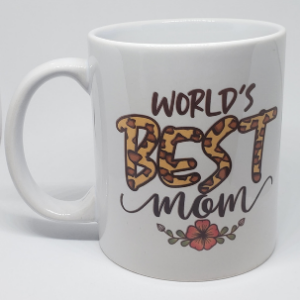 World's Best Mom Leopard & Flower 11oz Mug